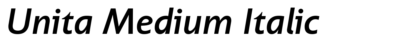 Unita Medium Italic